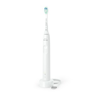 필립스 소닉케어 3100 시리즈 음파 전동칫솔, HX3671/23, 화이트, 1개