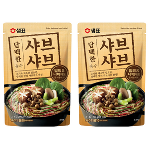 샘표 담백한 샤브샤브 육수, 200g, 2개