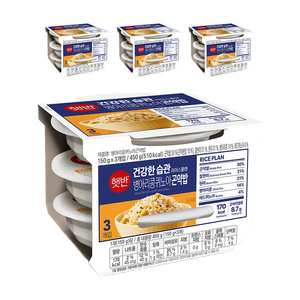 햇반 병아리콩퀴노아 곤약밥, 150g, 12개