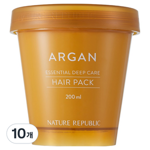 네이처리퍼블릭 아르간 에센셜 딥 케어 헤어팩, 200ml, 10개