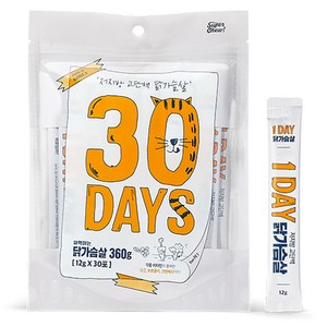 슈퍼츄 반려동물 30데이즈 짜먹는 간식, 닭가슴살, 360g, 1개
