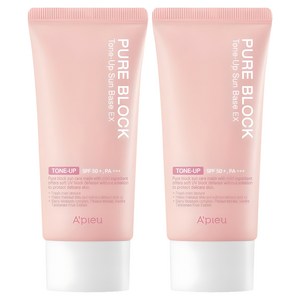 어퓨 퓨어 블록 톤업 선베이스 이엑스 SPF50+ PA+++, 50ml, 2개