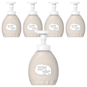 아이깨끗해 프리미엄 클린 폼 핸드솝 무향, 450ml, 5개