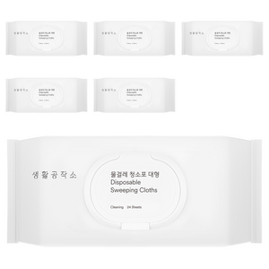생활공작소 물걸레 청소포 24매, 6개
