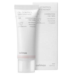 셀리맥스 오일 컨트롤 라이트 선크림 SPF50+ PA++++, 40ml, 1개