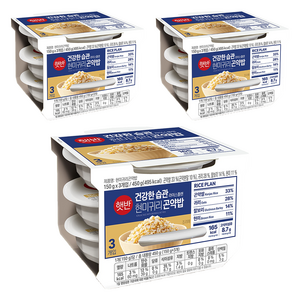 햇반 현미귀리곤약밥, 150g, 9개
