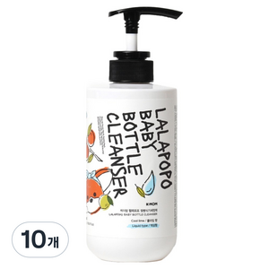 케이맘 유아용 랄라포포 식기 젖병세정제 쿨라임향 액상형, 500ml, 10개