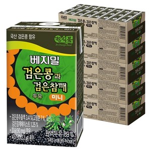 베지밀 검은콩과 검은 참깨 두유 미니, 145ml, 120개