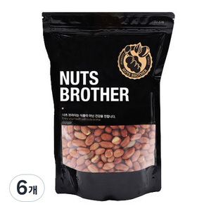 너츠브라더 볶음 땅콩, 500g, 6개