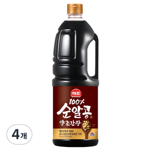 해표 순알콩 양조간장, 4개, 1.8L