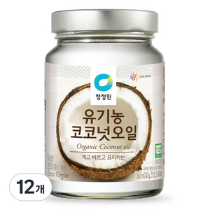 청정원 유기농 코코넛오일, 260ml, 12개