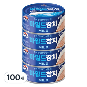 사조참치 마일드, 85g, 100개