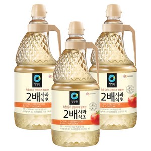 청정원 2배 사과식초, 1.8L, 3개