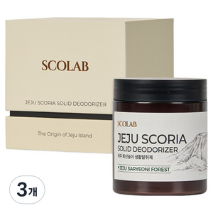스코랩 제주 화산송이 생활탈취제 사려니숲 본품, 250g, 3개