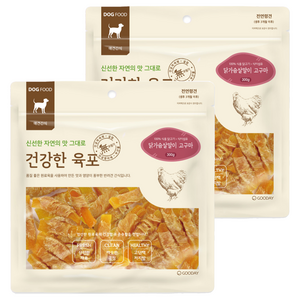 굿데이 강아지 건강한 육포, 닭가슴살말이 고구마, 300g, 2개