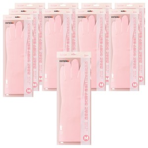 브릭글로 안찢어지는 니트릴 고무장갑, 베이비핑크, 중(M), 10세트