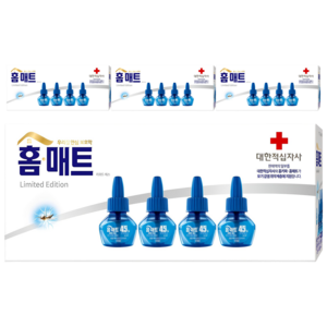 홈매트 리미티드 에디션 리퀴드 에스 45일 리필 모기약, 116ml, 4개