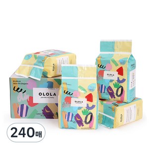 OLOLA 스킨핏 밴드형 기저귀, 대형(L), 240매