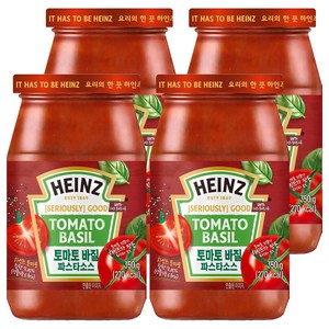 하인즈 토마토 바질 파스타 소스, 350g, 4개