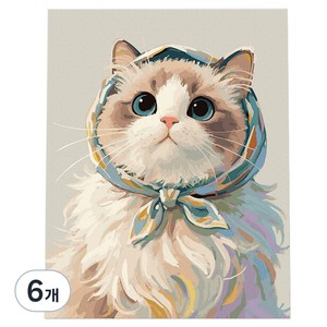 플레이어바웃 DIY 명화 그리기 세트 40 x 50 cm, 패리스 캣, 6개