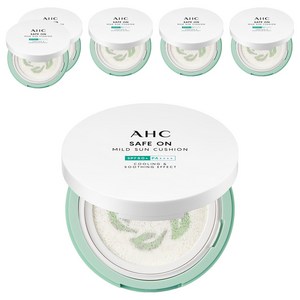 AHC 세이프온 마일드 선쿠션 SPF50+ PA++++, 25g, 6개