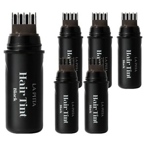 라피타 새치커버 타투 헤어틴트 10ml, 블랙, 6개