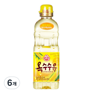 오뚜기 옥수수유, 6개, 900ml