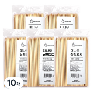 퀸스리빙 대나무 산적꼬지 18cm, 10개, 180개입
