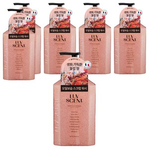 럽센트 바디 스크럽 워시 플라워마켓 화이트튤립향, 500ml, 6개