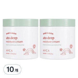 아브카 베이비 앤 키즈 아토 고보습 크림 무향, 400ml, 10개