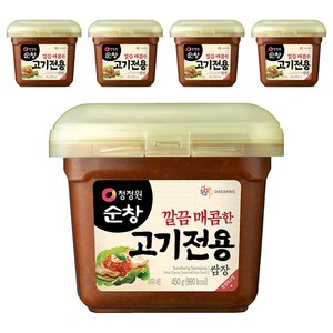 청정원순창 깔끔 매콤한 고기전용 쌈장, 450g, 5개