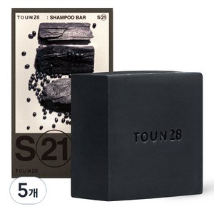 톤28 S21 샴푸바 참숯, 100g, 5개
