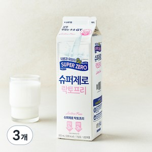 남양유업 GT 슈퍼제로 락토프리 맛있는 우유, 900ml, 3개