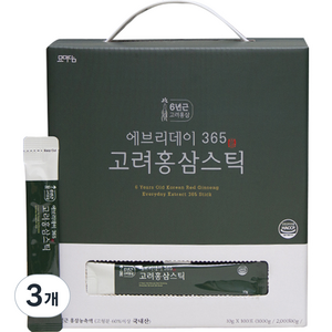 묘미담 에브리데이 365 고려 홍삼 스틱 100p, 1kg, 3개