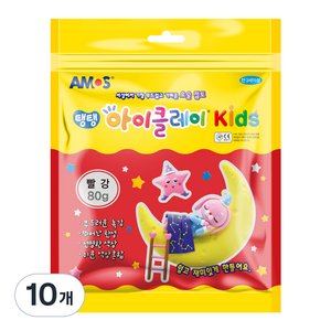 아이클레이 KIDS, 빨강, 80g, 10개
