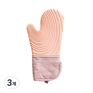 라이프랩 냄비장갑 실리콘 내열장갑, 살구, 3개