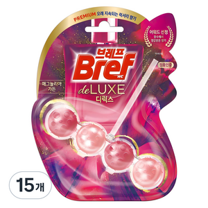 브레프 디럭스 변기세정제 매그놀리아 가든, 50g, 15개