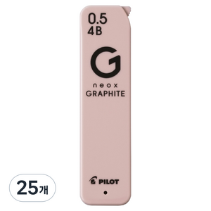 파이롯트 new 네옥스 그라파이트 샤프심 4B, 25개, 0.5mm