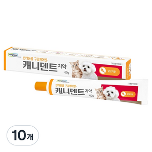 동국제약 반려동물 캐니덴트 치약 닭고기향, 10개, 60g