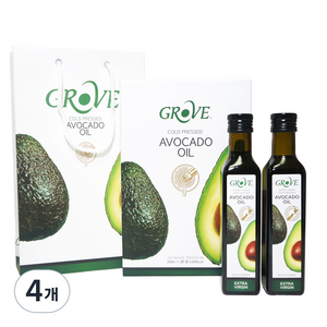 그로브 엑스트라 버진 아보카도 오일 선물세트 1호, 4개, 250ml