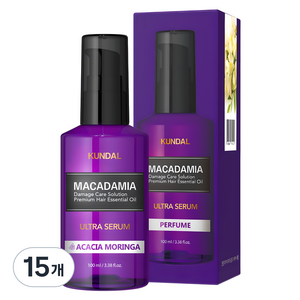 쿤달 마카다미아 울트라 헤어 세럼 아카시아 모링가향, 100ml, 15개