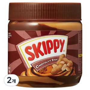 스키피 초콜릿 스트라이프 피넛버터, 2개, 350g