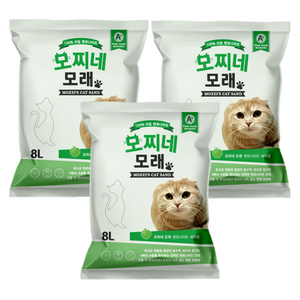 모찌네 고양이 모래, 8L, 3개, 사과향