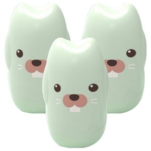 블루마켓 베이비 귀여운 케이스 네일 키트, 물범 민트, 3세트