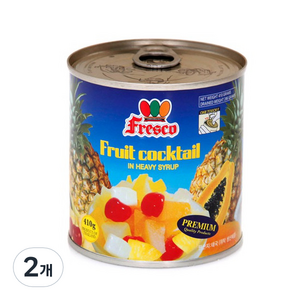 Fresco 후르츠 칵테일 통조림, 410g, 2개