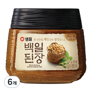 샘표 백일된장, 450g, 6개