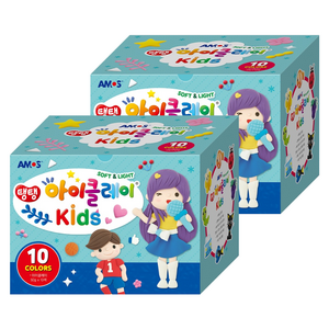 아이클레이 키즈 10색 세트, 혼합색상, 50g, 20개