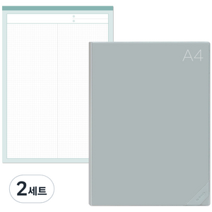 데얼스 도큐먼트 파일홀더 A4 + 노트패드 A4, 민트, 2세트