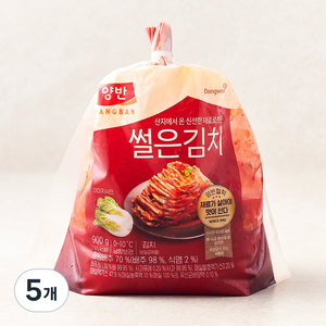 양반 동원 썰은 김치, 900g, 5개
