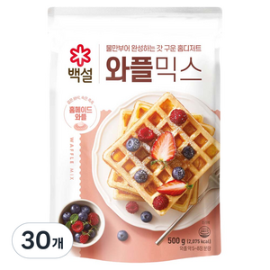 백설 와플믹스, 500g, 30개